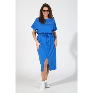 Платье женское "Джаззи-1" кулирка с лайкрой (р-ры: 46-56) синий