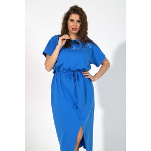 Платье женское "Джаззи-1" кулирка с лайкрой (р-ры: 46-56) синий