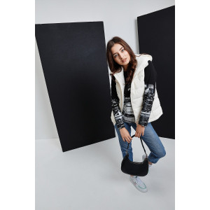 Туника женская №67085 кулирка с лайкрой пенье (последний размер) черный город 46,50,62