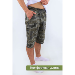 Шорты мужские GL813 футер 2-х нитка (р-ры: 48-56) хаки