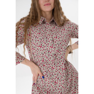 Платье женское ODIS-П454-1БЕ трикотаж (последний размер) бежевый 54