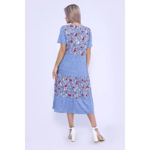 Платье женское 716 кулирка (р-ры: 50-60) голубой