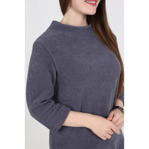 Платье женское ODIS-П270ГР трикотажный велюр (последний размер) графит 50