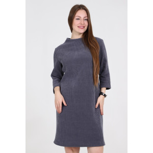 Платье женское ODIS-П270ГР трикотажный велюр (последний размер) графит 50