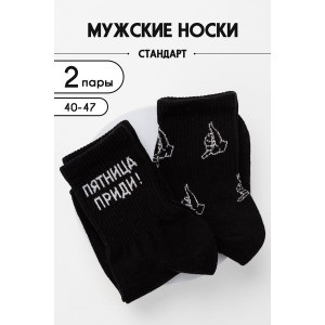 Носки мужские "Пятница приди" - упаковка 2 пары