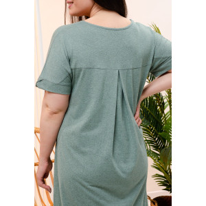 Платье женское №7391 кулирка (последний размер) хаки 60,62