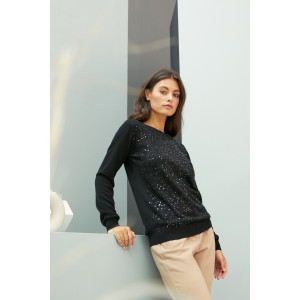 Джемпер женский AW20WК179 "City Shadows" вязаный трикотаж (последний размер) черный 58