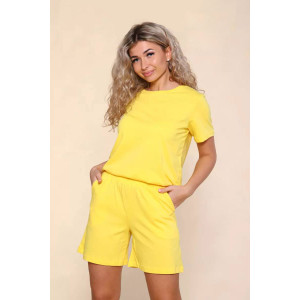 Костюм двойка женский КостФШ01 кулирка (р-ры: 42-52) желтый