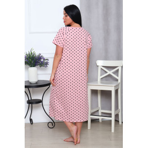 Сорочка женская "Катя" кулирка (последний размер ) горох 54,70