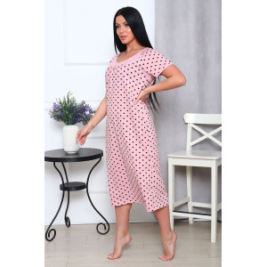 Сорочка женская "Катя" кулирка (последний размер ) горох 54,70