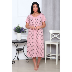 Сорочка женская "Катя" кулирка (последний размер ) горох 54,70