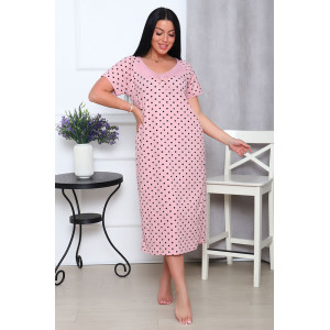 Сорочка женская "Катя" кулирка (последний размер ) горох 54,70