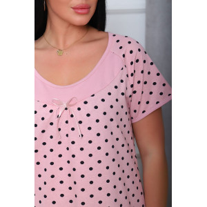 Сорочка женская "Катя" кулирка (последний размер ) горох 54,70