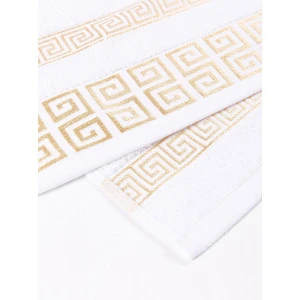 Набор махровых полотенец Luisa de Rizzo "Greek pattern" White 2 шт. Набор махровых полотенец Luisa de Rizzo "Greek pattern" White 2 шт.