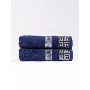 Набор махровых полотенец Luisa de Rizzo "Greek pattern" Navy blue 2 шт.