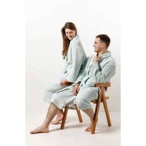 Халат унисекс вафельный "Urban Family" (р-ры: 42-60) Mint Халат унисекс вафельный "Urban Family" (р-ры: 42-60) Mint