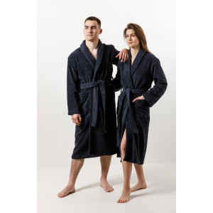 Халат унисекс махровый "Urban Family" (р-ры: 42-60) Graphite