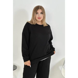 Костюм двойка женский №52364 канада (р-ры: 48-58) черный