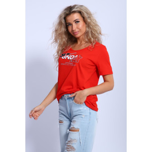 Футболка женская М396 кулирка (р-ры: 46-60) красный