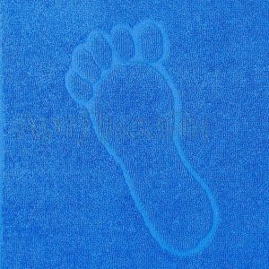 Полотенце махровое для ног "Ножки" синий