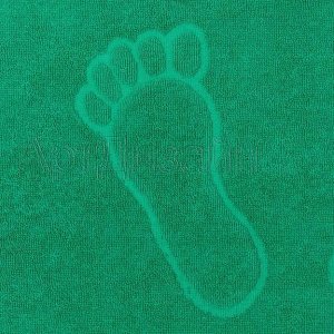 Полотенце махровое для ног "Ножки" зеленый