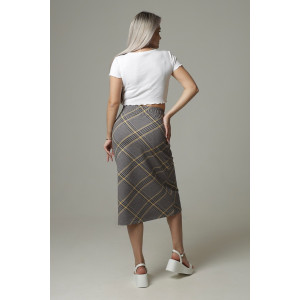 Юбка женская Ю07 футер с лайкрой (последний размер) серый 52,56