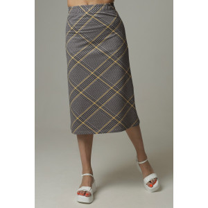 Юбка женская Ю07 футер с лайкрой (последний размер) серый 52,56