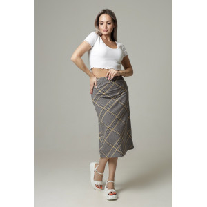 Юбка женская Ю07 футер с лайкрой (последний размер) серый 52,56