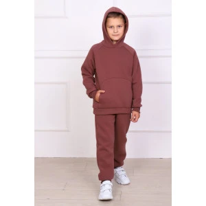 Костюм двойка детский МЛШ-24 "Dandy" футер 3-х нитка с начесом (р-ры: 122-152) молочный шоколад Костюм двойка детский МЛШ-24 "Dandy" футер 3-х нитка с начесом (р-ры: 122-152) молочный шоколад