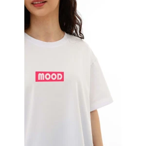 Костюм двойка женский "Mood" кулирка с лайкрой (р-ры: 40-50) белый-розовый Костюм двойка женский "Mood" кулирка с лайкрой (р-ры: 40-50) белый-розовый