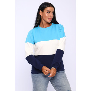 Толстовка женская №38574 футер 2-х нитка (последний размер) синий 56