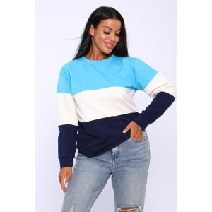 Толстовка женская №38574 футер 2-х нитка (последний размер) синий 56