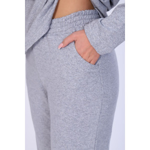 Пижама женская "Оливия" М391 футер (последний размер) серый меланж 50,54