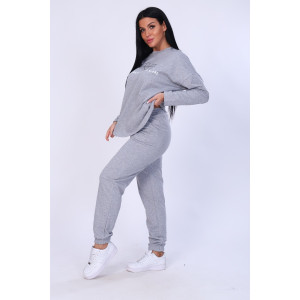 Пижама женская "Оливия" М391 футер (последний размер) серый меланж 50,54