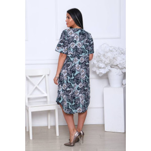 Платье женское П-461гиг кулирка (последний размер) серый+голубой 68 Платье женское П-461гиг кулирка (последний размер) серый+голубой 68