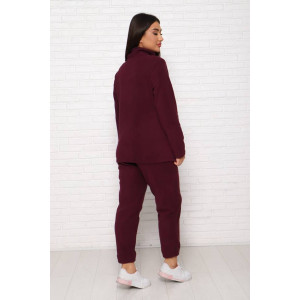 Костюм двойка женский КД-445 флис (последний размер) баклажановый 50,52,54 Костюм двойка женский КД-445 флис (последний размер) баклажановый 50,52,54