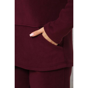 Костюм двойка женский КД-445 флис (последний размер) баклажановый 50,52,54 Костюм двойка женский КД-445 флис (последний размер) баклажановый 50,52,54