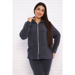 Костюм двойка женский КД-445 флис (последний размер) графит 46 Костюм двойка женский КД-445 флис (последний размер) графит 46