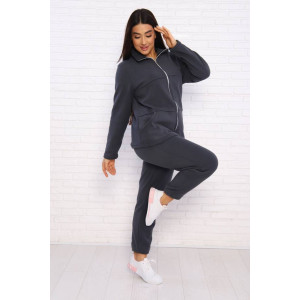 Костюм двойка женский КД-445 флис (последний размер) графит 46 Костюм двойка женский КД-445 флис (последний размер) графит 46