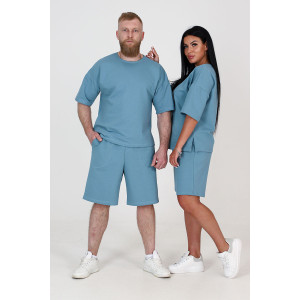 Костюм двойка женский КФ-45 футер (последний размер) аква 46,48,56 Костюм двойка женский КФ-45 футер (последний размер) аква 46,48,56