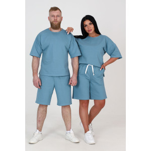 Костюм двойка женский КФ-45 футер (последний размер) аква 46,48,56 Костюм двойка женский КФ-45 футер (последний размер) аква 46,48,56