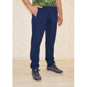 Мужские брюки футер (р-ры: 48-56) темно-синий
