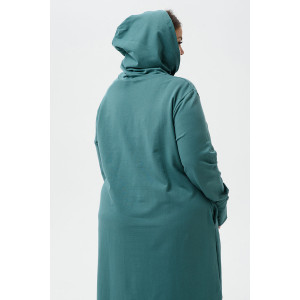 Платье женское №14441 футер 2-х нитка (р-ры: 42-60) изумруд