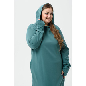 Платье женское №14441 футер 2-х нитка (р-ры: 42-60) изумруд