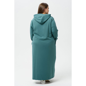 Платье женское №14441 футер 2-х нитка (р-ры: 42-60) изумруд