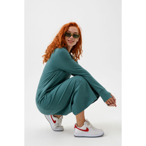 Платье женское №14441 футер 2-х нитка (р-ры: 42-60) изумруд