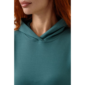 Платье женское №14441 футер 2-х нитка (р-ры: 42-60) изумруд