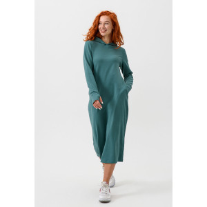 Платье женское №14441 футер 2-х нитка (р-ры: 42-60) изумруд