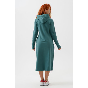 Платье женское №14441 футер 2-х нитка (р-ры: 42-60) изумруд