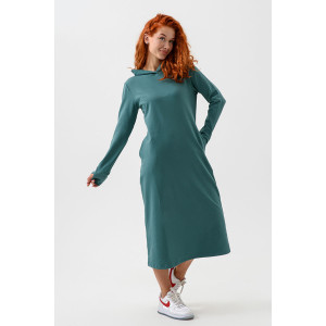 Платье женское №14441 футер 2-х нитка (р-ры: 42-60) изумруд